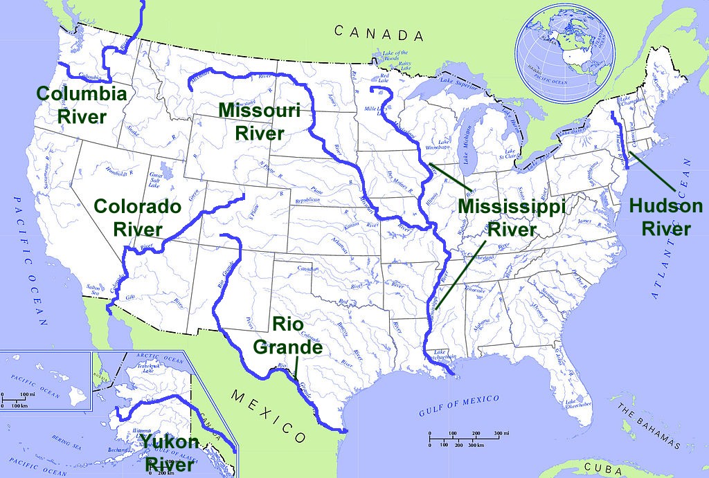 Rivers In North America - North American Rivers, Major Rivers