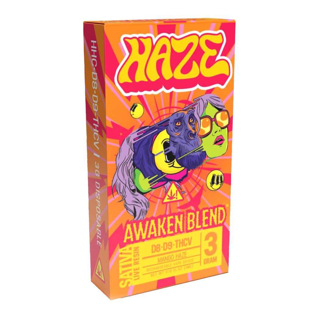 Haze Awaken Blend Live Resin Disposable Vape MANGO HAZE – 3 GRAMS