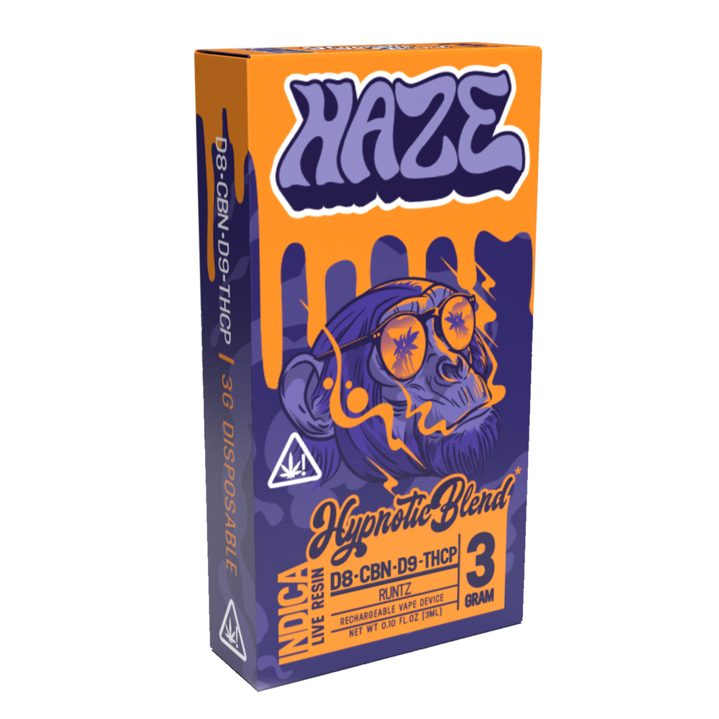 Haze Hypnotic Blend Live Resin Disposable Vape RUNTZ – 3 GRAMS